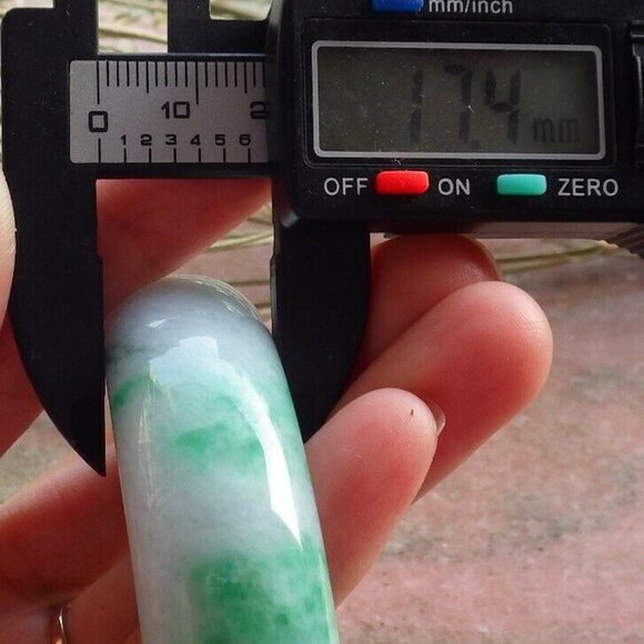 Certified Green 100% Natural A JADE Jadeite Bangle Bracelet 57mm 手镯 459584 - Picture 10 of 12
